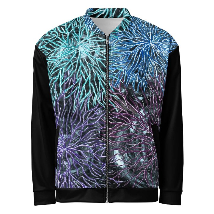 "Vortex" on Bomber Jacket (black accents) product image (1)