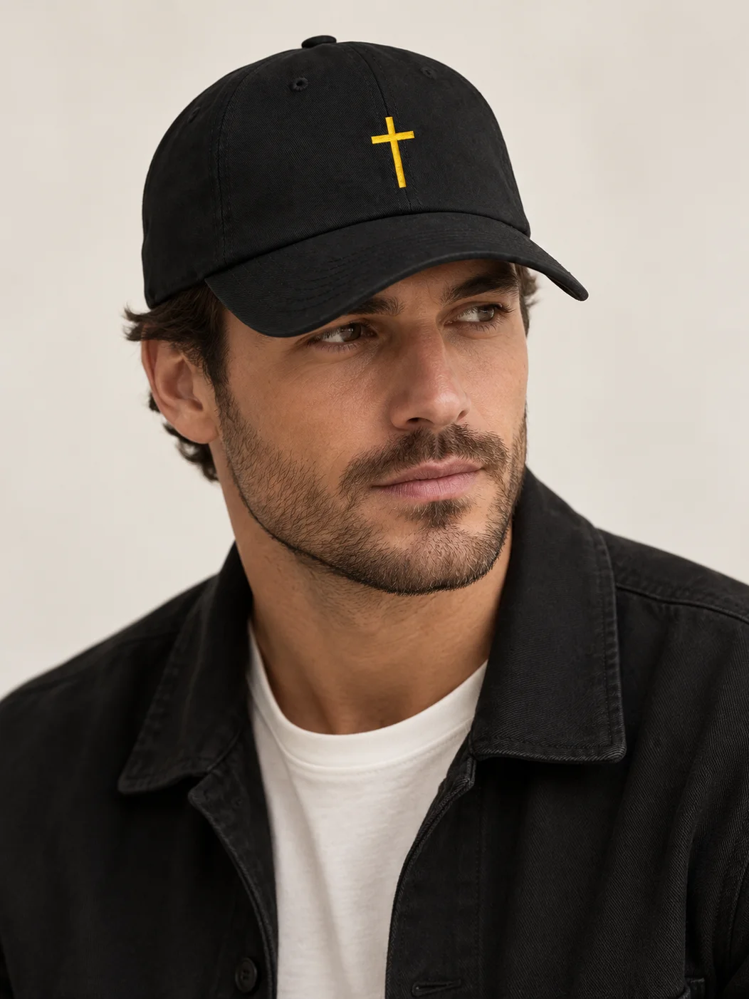 Premium Soli Deo Gloria Christian Unisex Hat with Gold Cross Embroidery product image (2)
