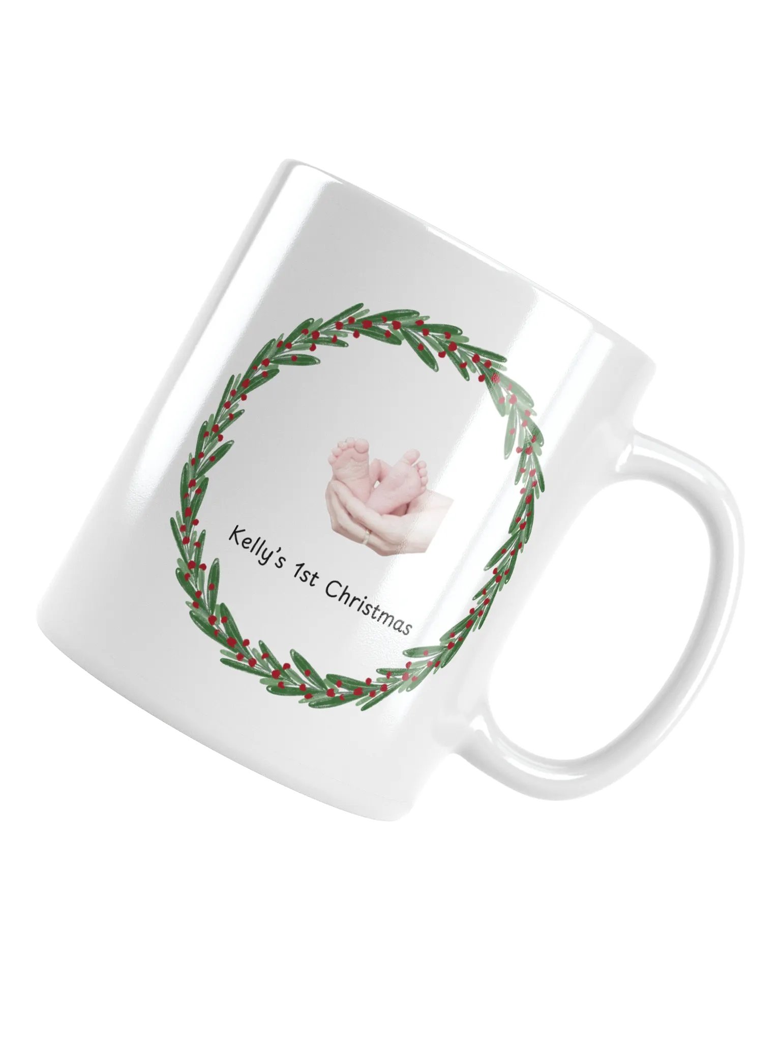 Babies (Kelly’s) 1st Christmas Customizable Coffee Mug product image (11)