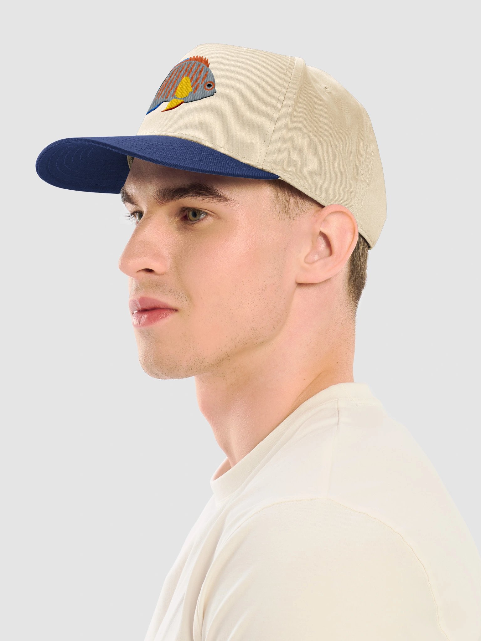 Eibli Angelfish Embroidered Mid-Profile Baseball Cap | Saltwater Reef Aquarium Fish Hat product image (3)