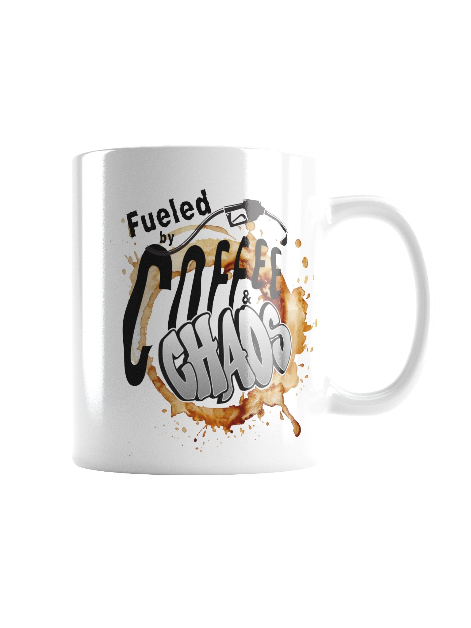 “Fueled by Coffee & Chaos” Graffiti Mug product image (1)