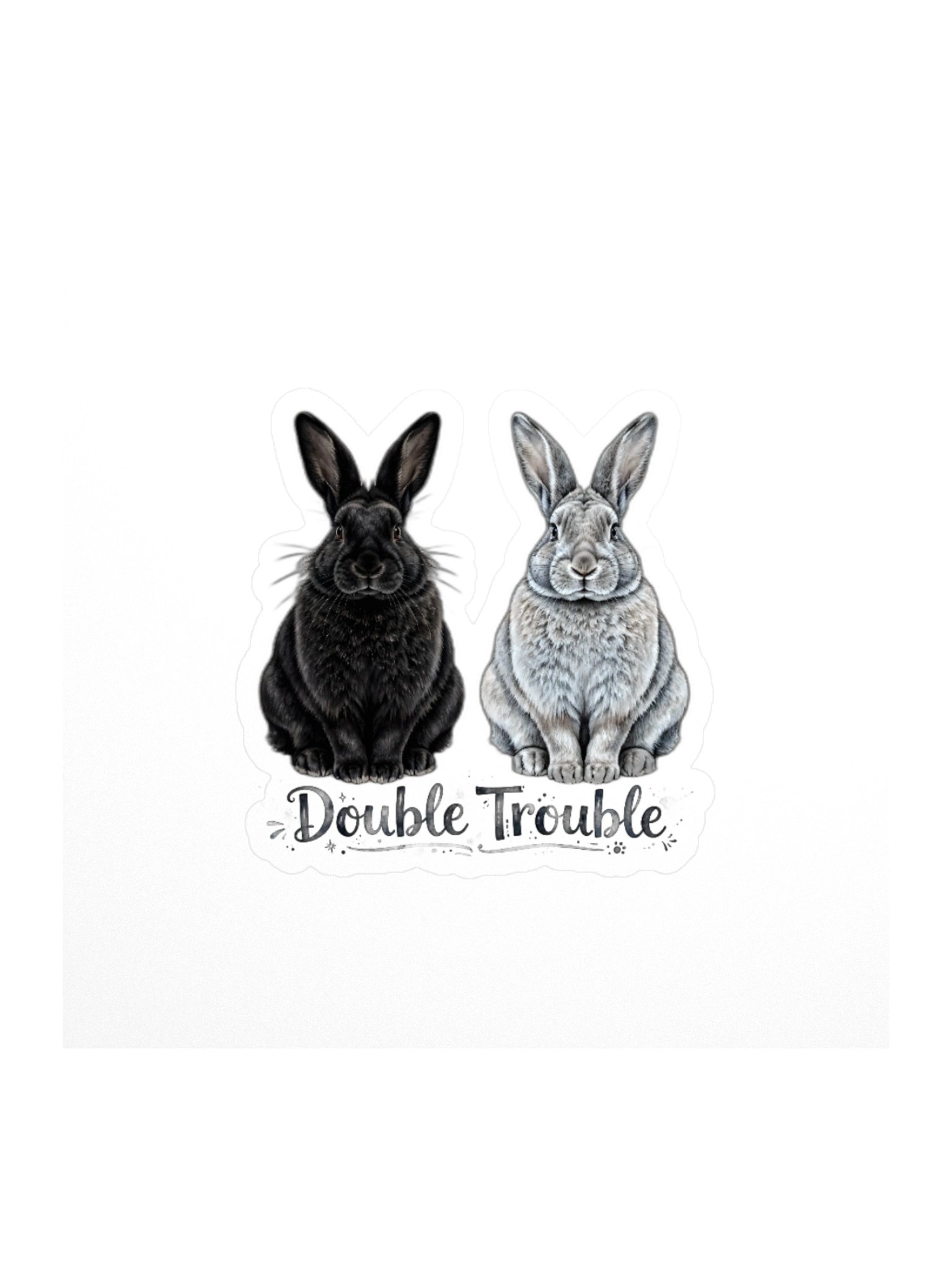 Double Trouble Rabbit Kiss Cut Stickers product image (3)