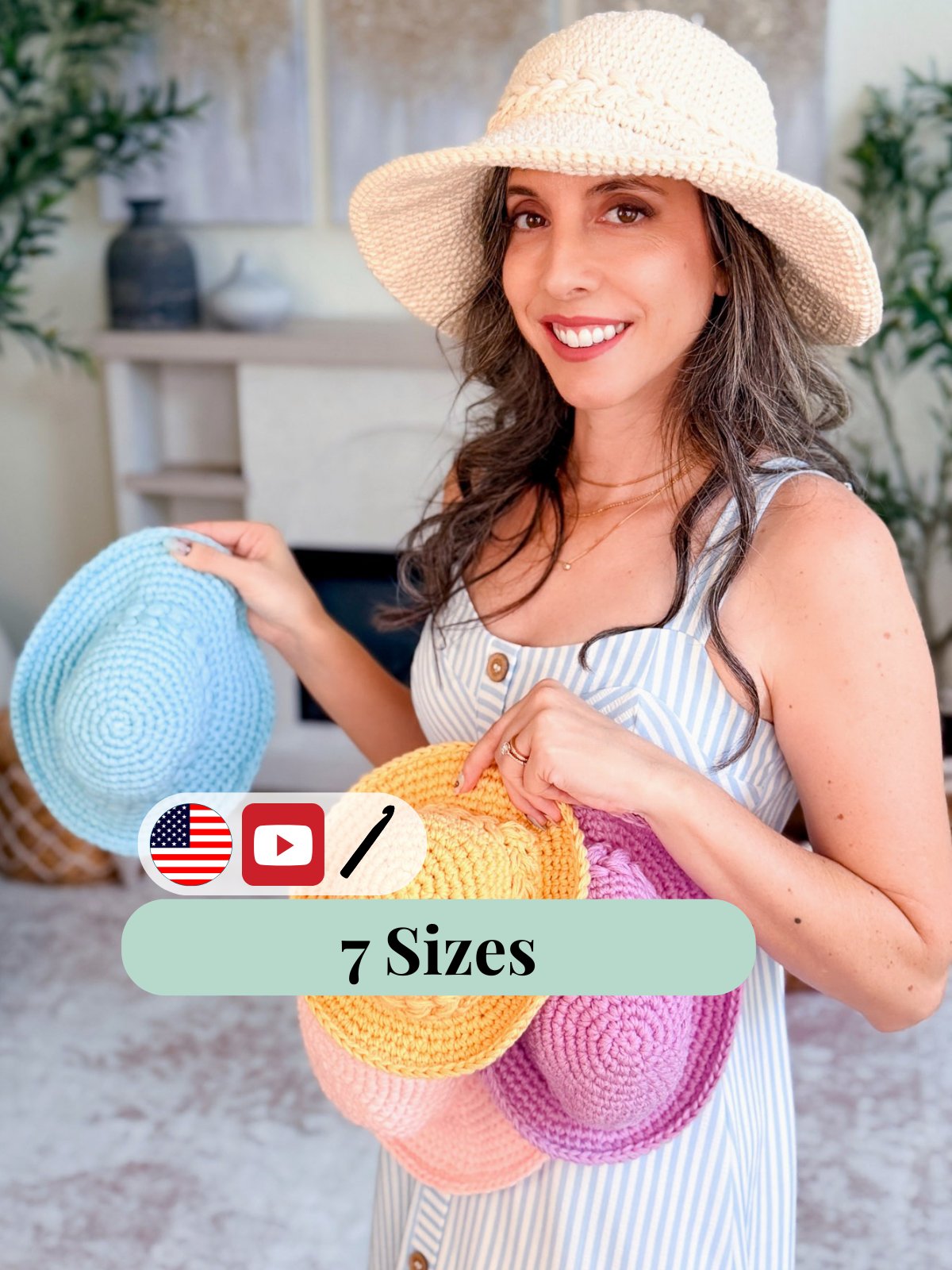 Wheatfield Crochet Sun Hat product image (1)