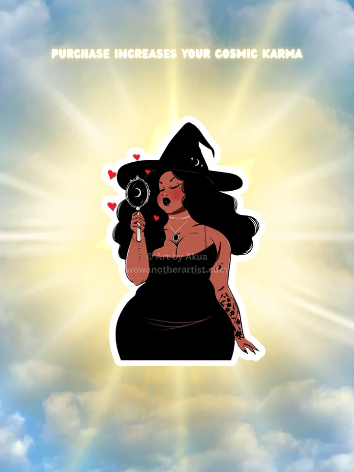 4"x4" inch Self Love Witch Die-Cut Sticker product image (1)