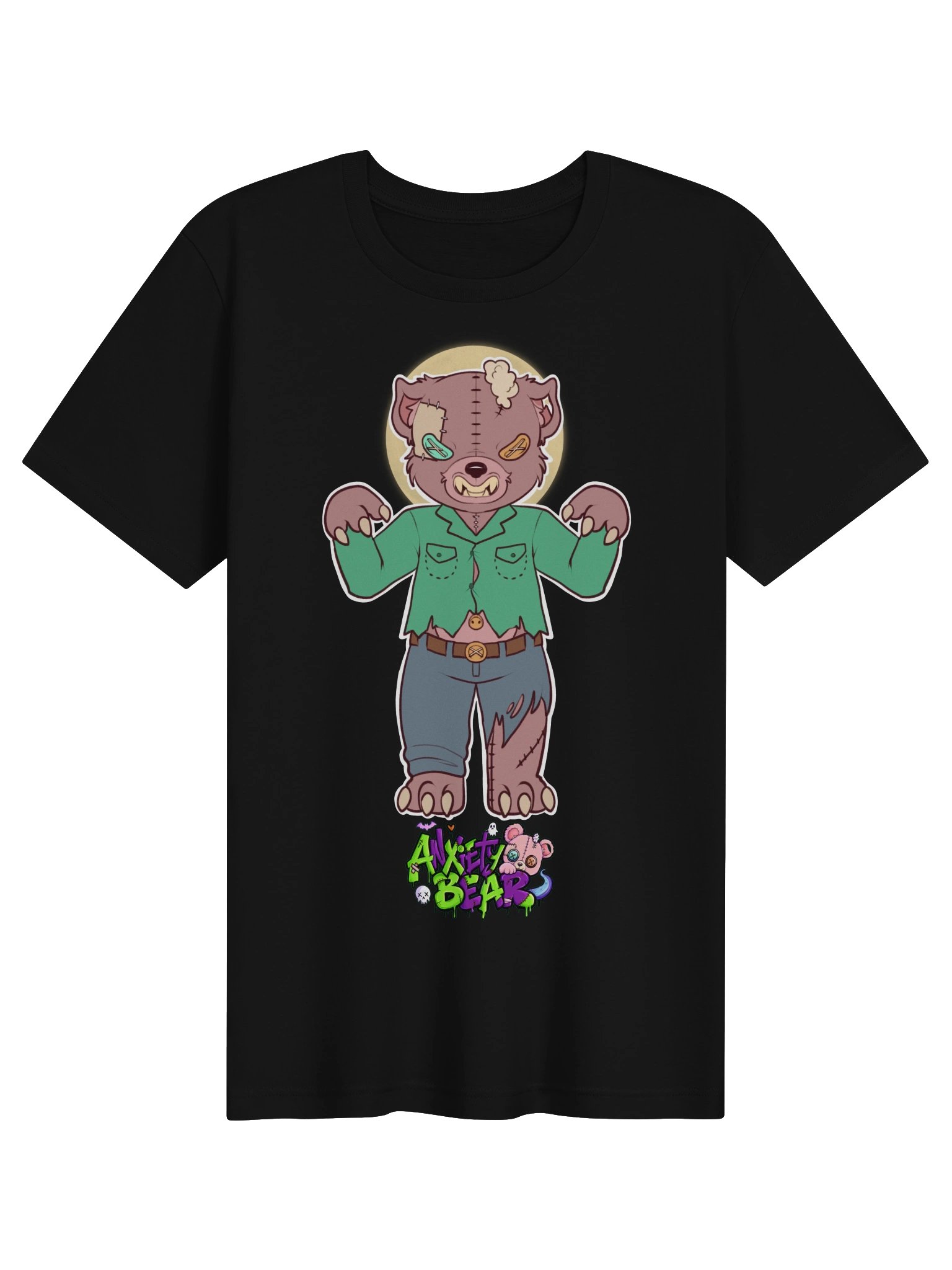 Anxiety Bear Scare Bear Tshirt: WolfBear product image (8)