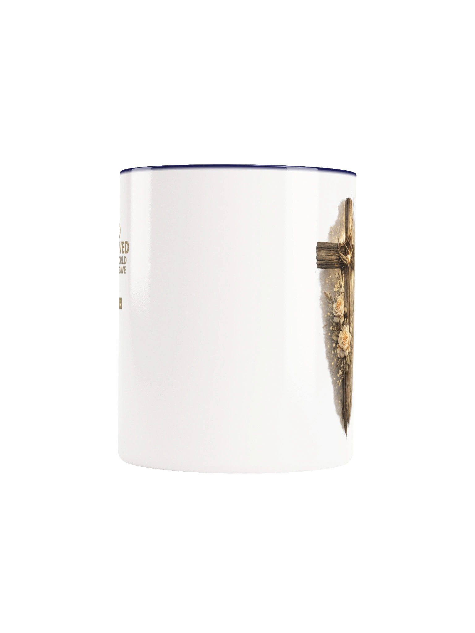 For God So Loved the World That He Gave His Only Son Christian Coffee Mug | John 3:16 Wooden Cross Scripture Mug | Kingdom Life Co. product image (6)