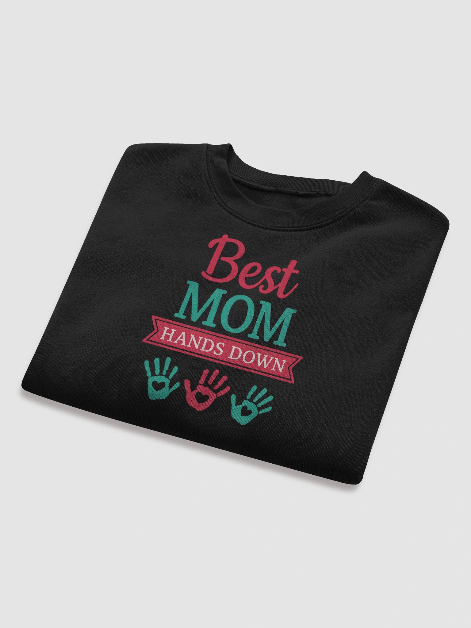 Best Mom Hands Down Crop Top – Cute & Colorful Handprint Mother’s Day Gift product image (8)