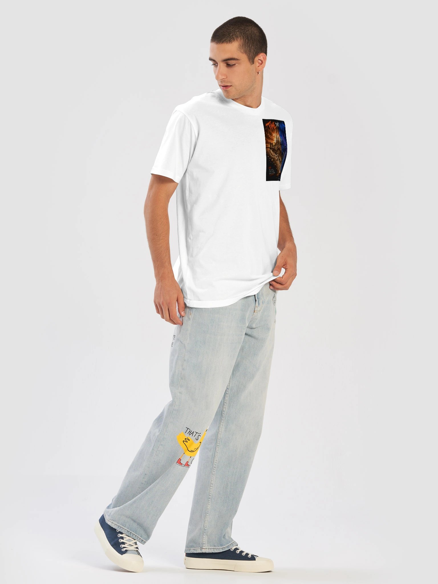 TIME DON'T WAIT — Split‑City Hourglass Tee product image (5)