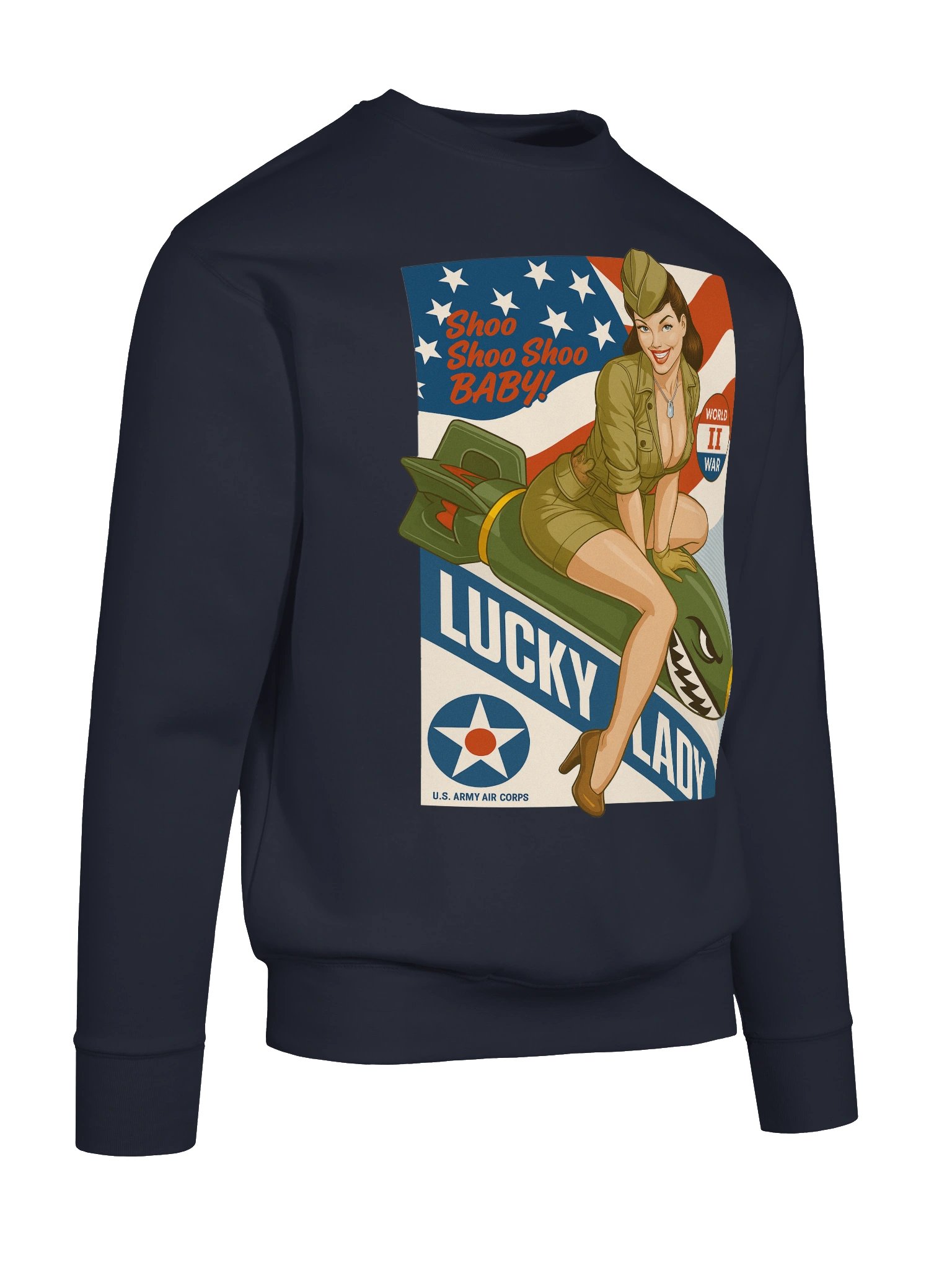 Retro Pin-Up ‘Lucky Lady’ US Army Air Corps Sweater product image (101)