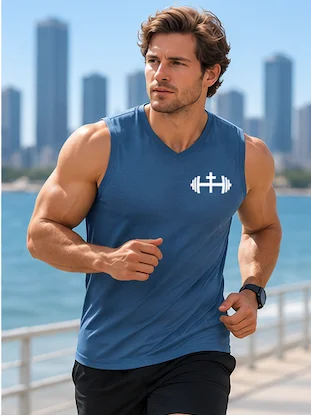 His House Performance V-Neck Muscle Tank - Merlot by His House