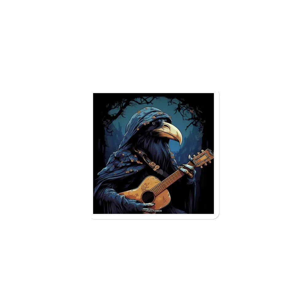 Premium Vinyl Magnet ⚫️ Crow Man's Guitar Groove product image (1)