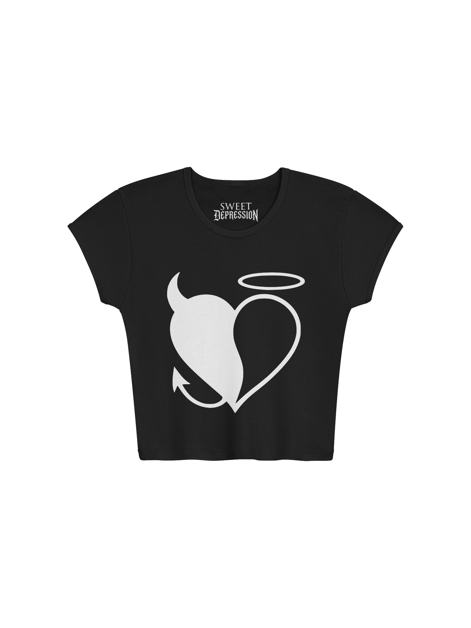 SWEET DEPRESSION SIGIL BABY TEE CROP product image (1)