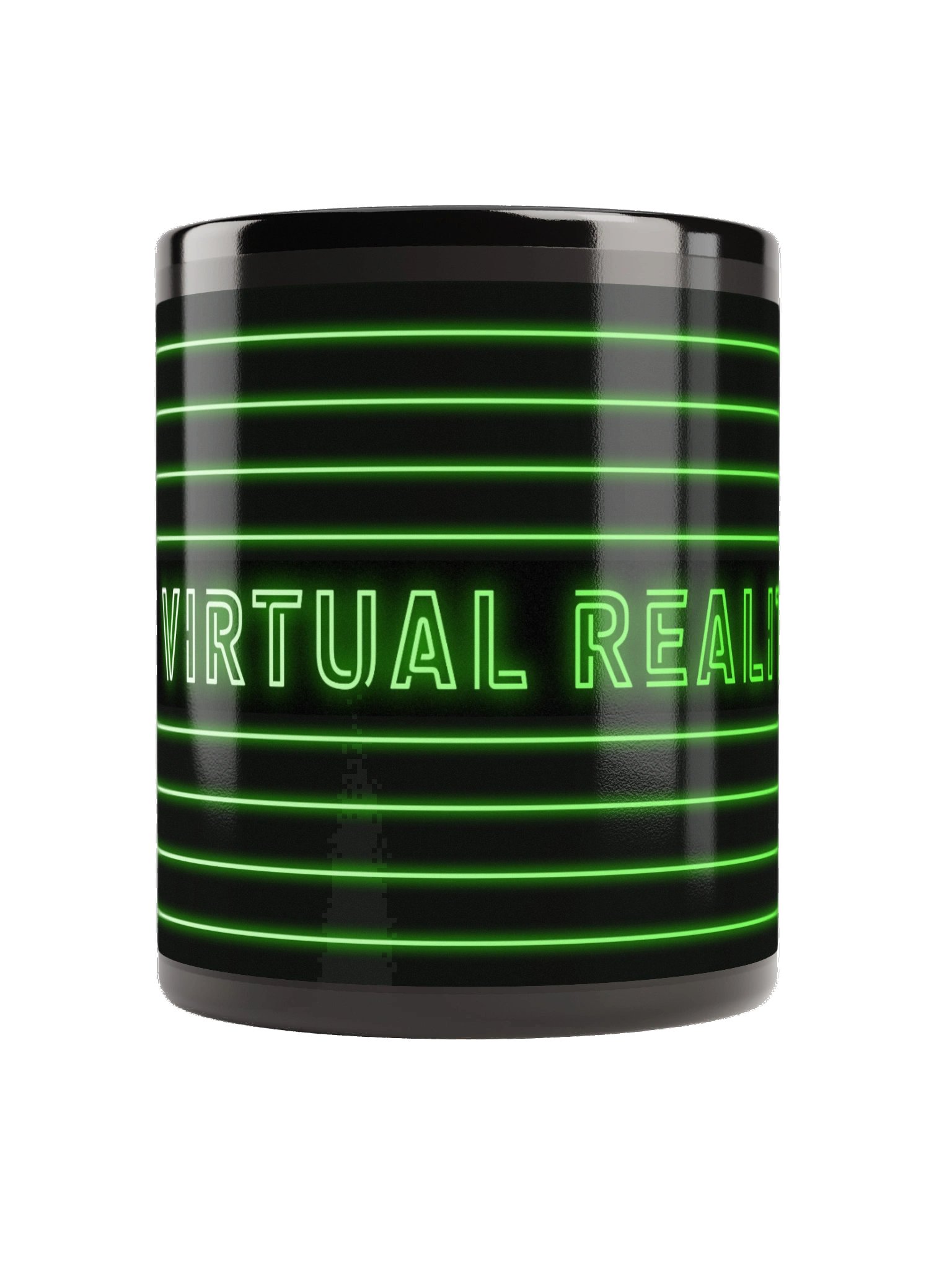 VIRTUAL REALITEA Black Glossy Mug product image (4)