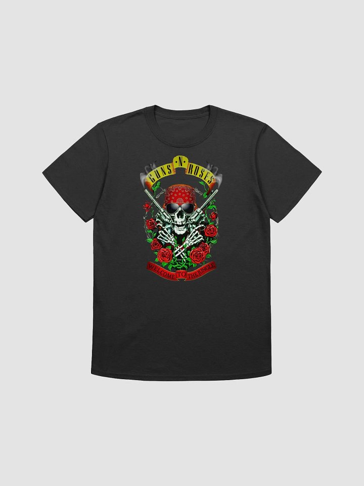 Guns N’ Roses Welcome to the Jungle T-Shirt | Skull & Crossed Guitars Rock Graphic Tee | Classic 80s Hard Rock Streetwear product image (1)