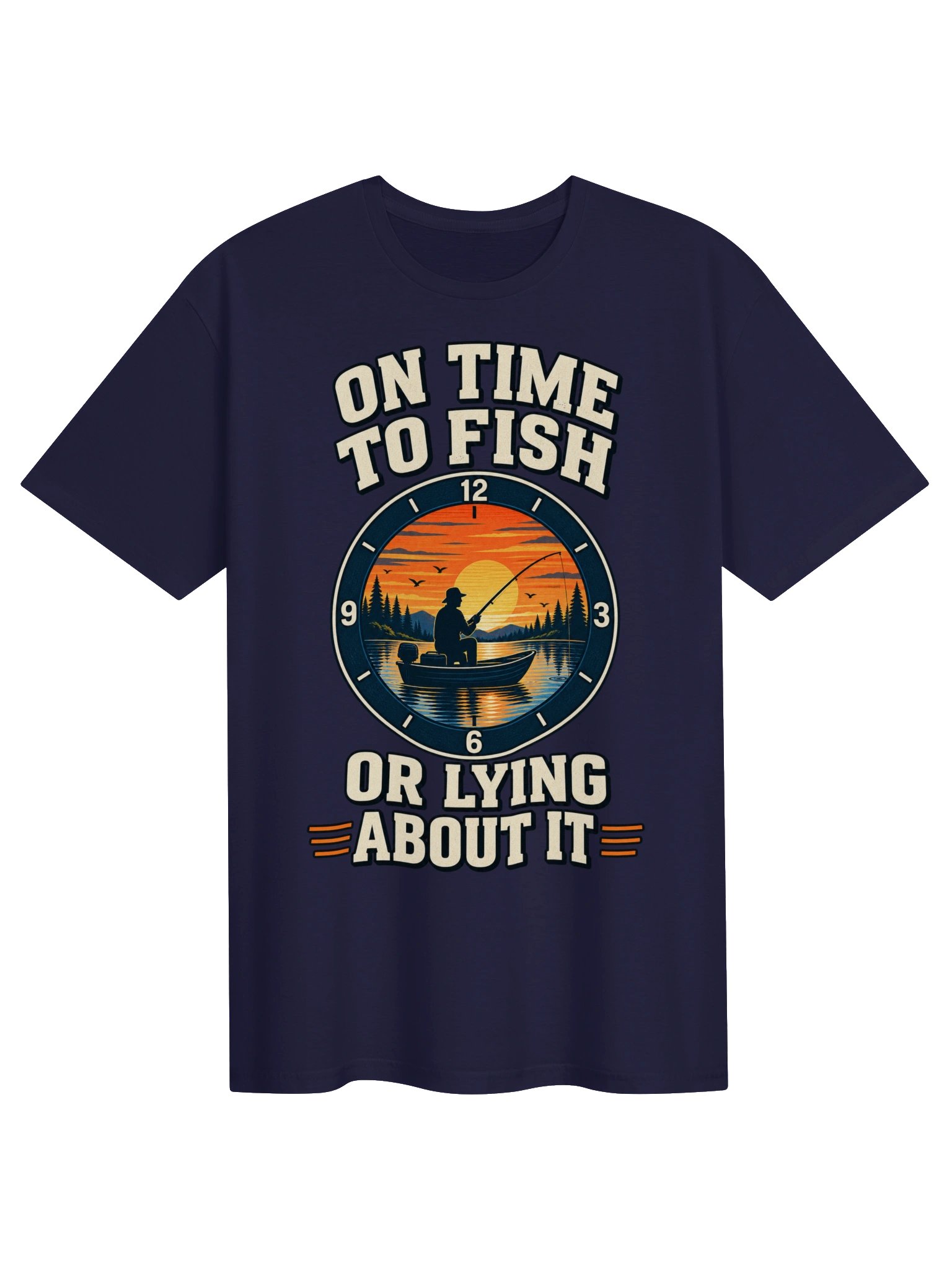 On Time to Fish or Lying About It T-shirt product image (21)