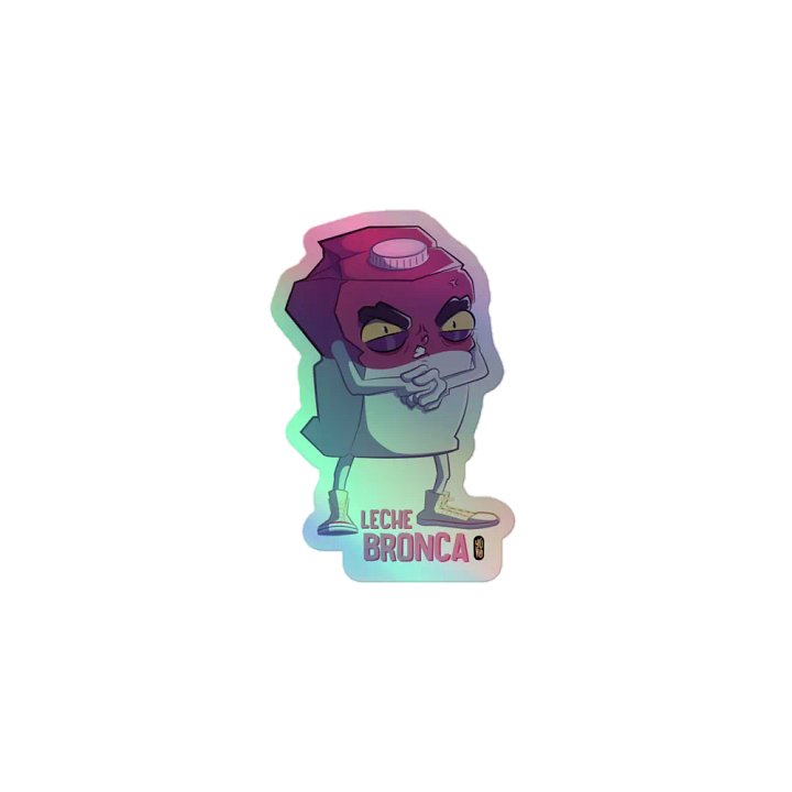 Leche Bronca - Sticker (Holographic Kiss Cut) product image (1)