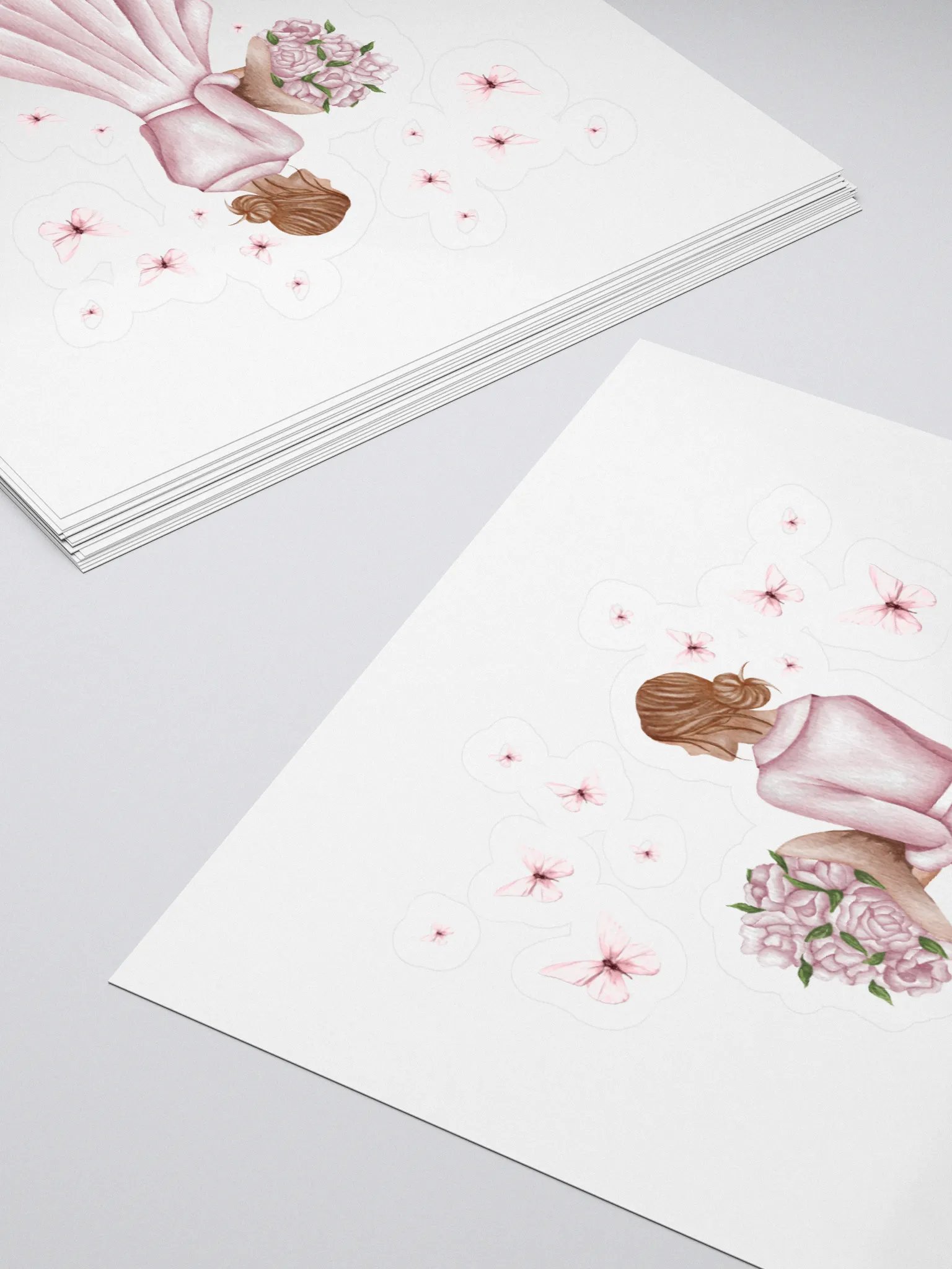 Woman Surrounded By Butterflies Sticker product image (4)