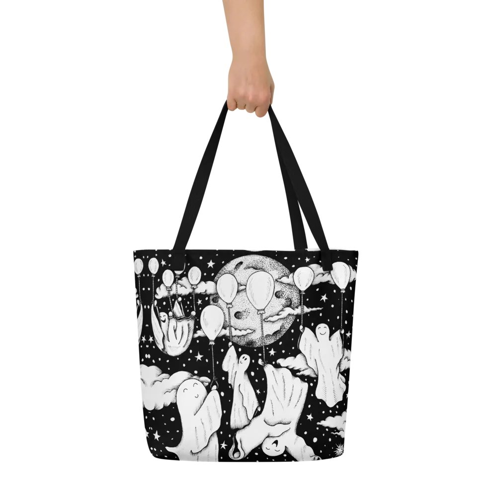 Floaty Ghosty, Night Sky Tote Bag product image (7)