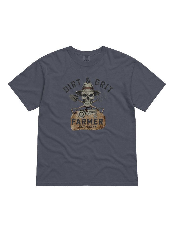 Gritty Farmer Skull Vintage T-Shirt product image (1)
