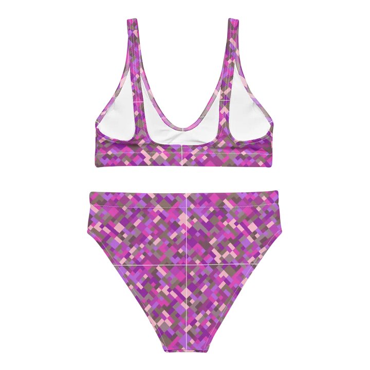 Colorful Mosaic Pattern Design High Waisted Bikini - v5 product image (2)