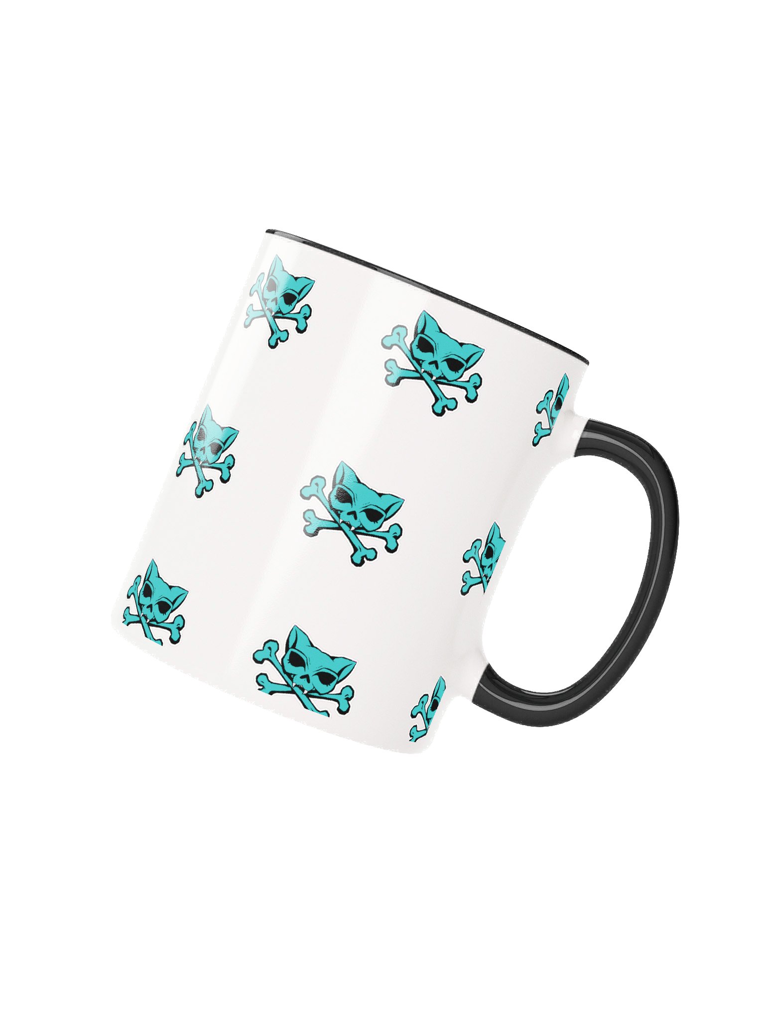 Turquoise Kat Skull Colorful Mug product image (6)
