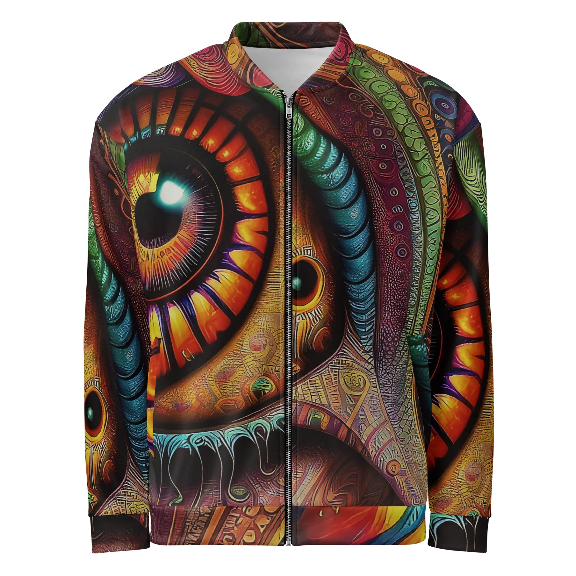 Abstract Eye Print Bomber Jacket product image (1)