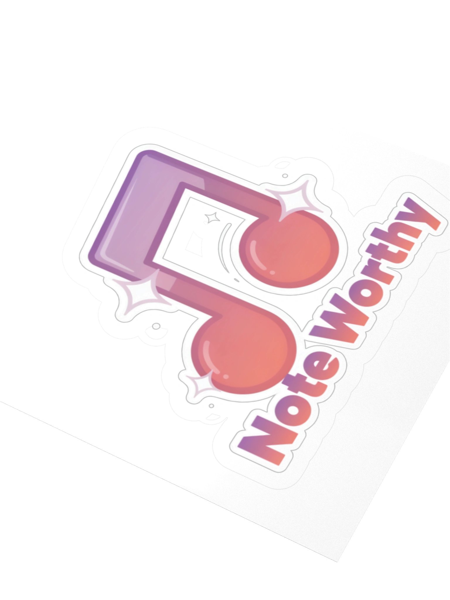 Note Worthy Music Note Kiss Cut Sticker product image (8)