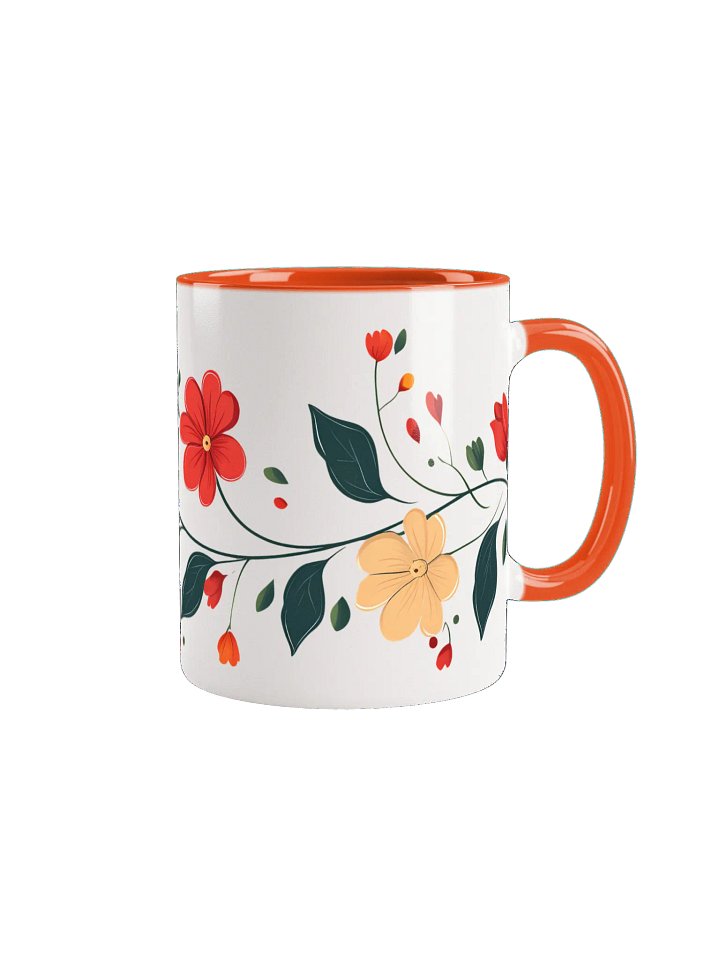 Vibrant Floral Vine Ceramic Mug product image (2)