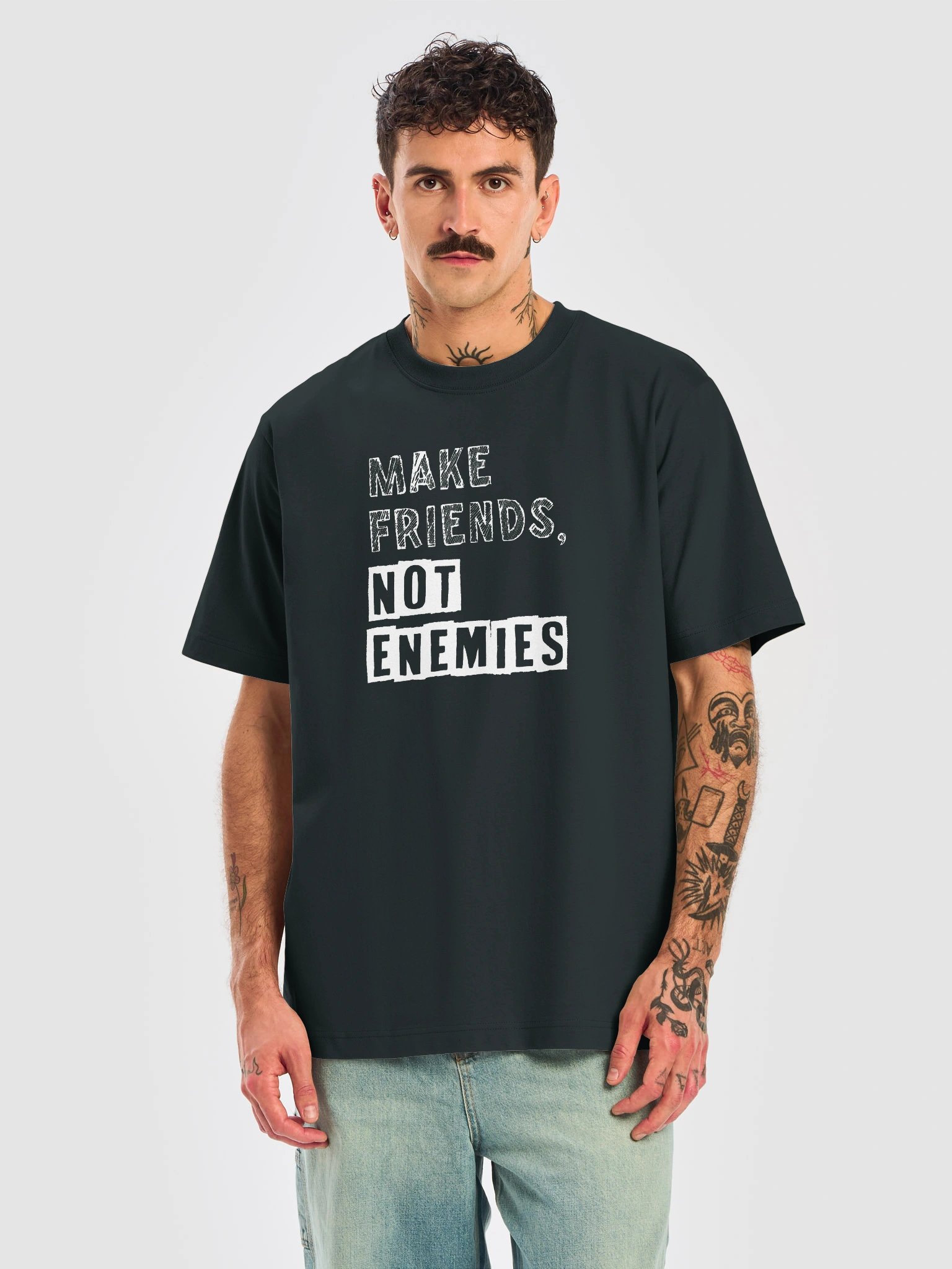 SPREAD LOVE, NOT HATE COTTON TEE product image (1)