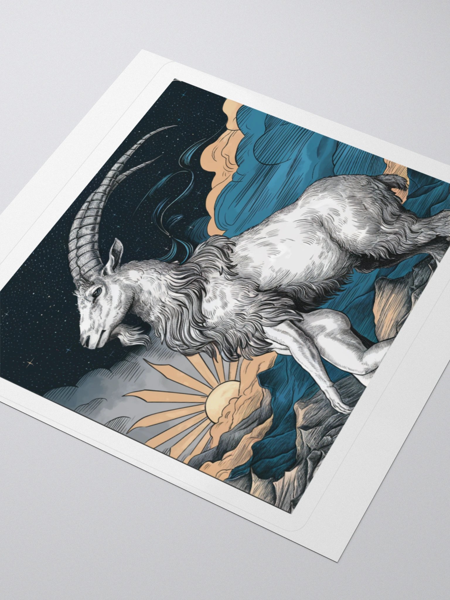 Capricorn: Celestial Goat Vinyl Sticker product image (8)