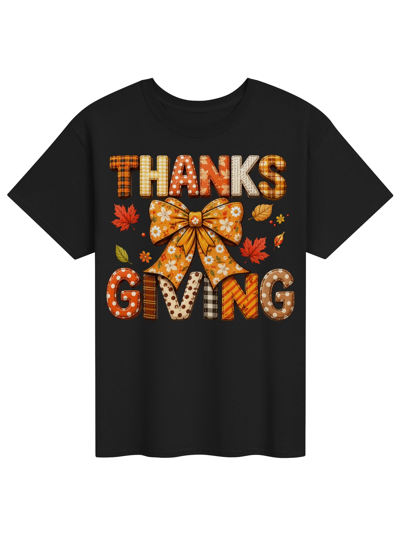 Coquette Bow Thanksgiving Shirt | Cute Autumn Fall Tee & Thanksgiving Gift product image (2)