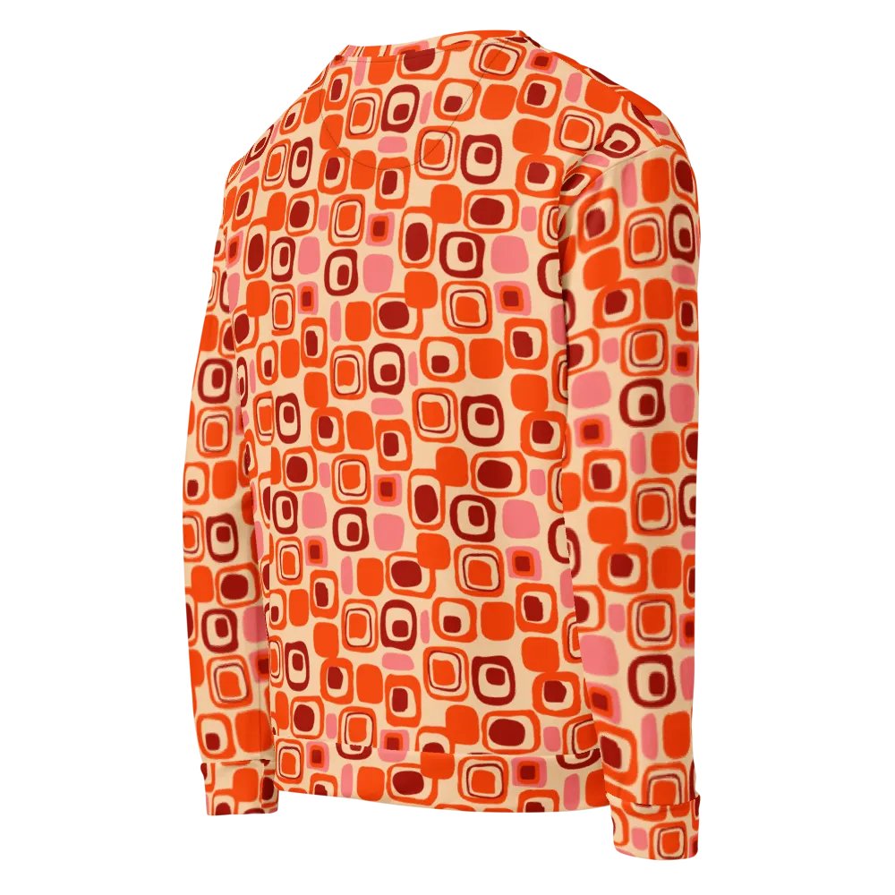 Mid-Century Pattern Orange Sweatshirt product image (8)