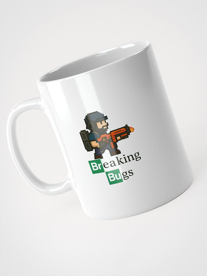 Breaking Bugs Mug | Helldivers-Inspired Pixel Art Coffee Cup for Gamers product image (2)