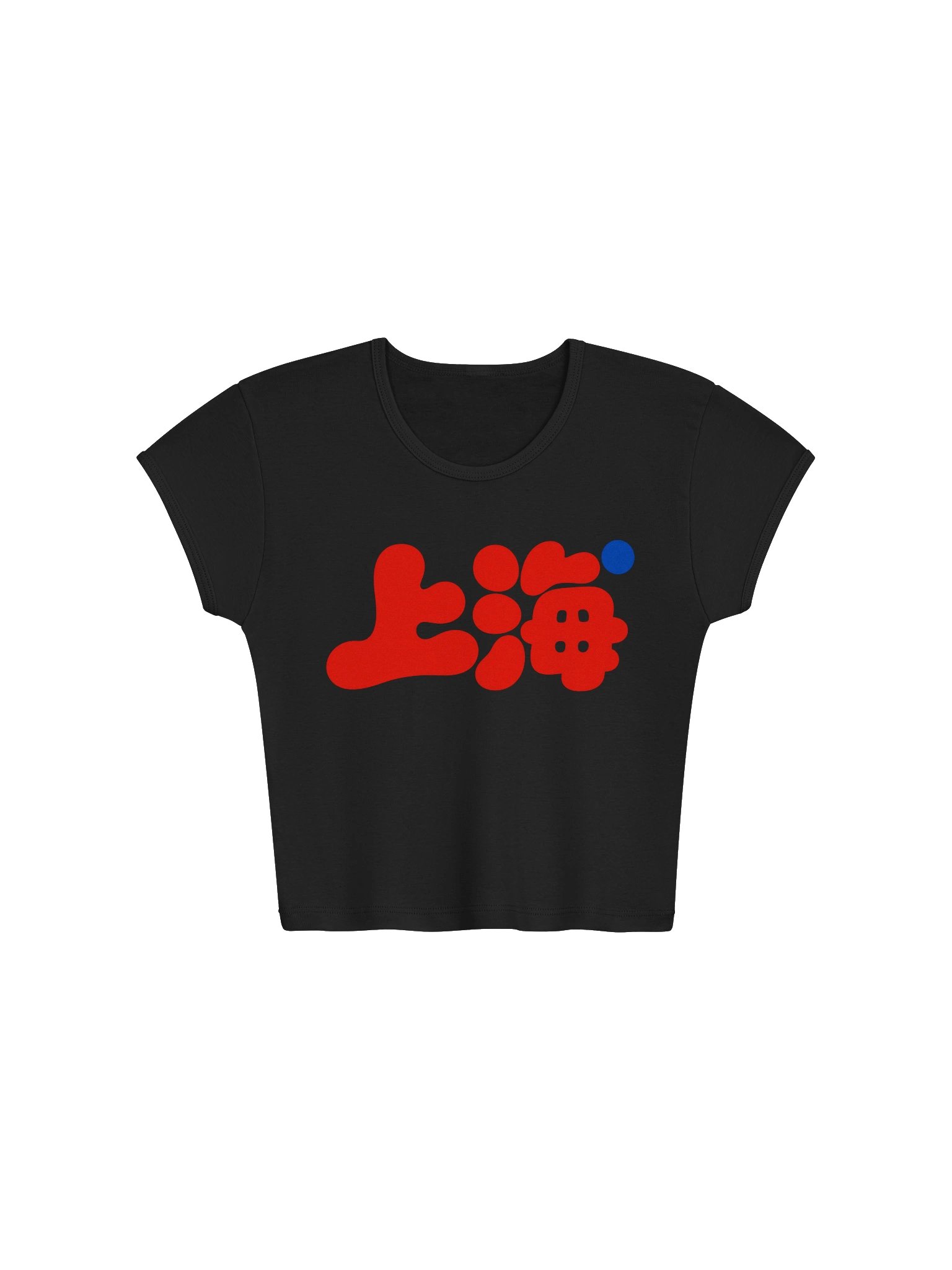 SHANGHAI Abstract Red Blob Crop Tee product image (1)