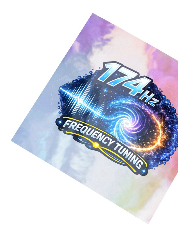 174 Hz Frequency Sticker on Holographic backing product image (5)