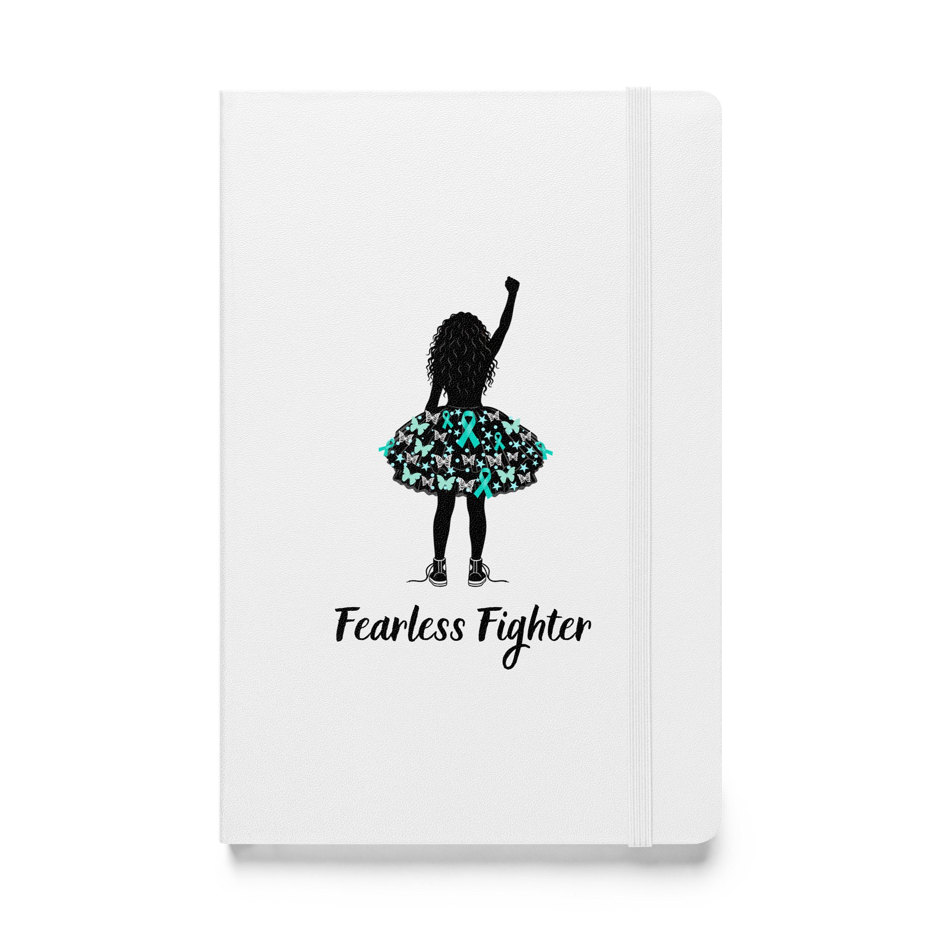 Ovarian Cancer - Fearless Fighter Bound Notebook [white] product image (1)