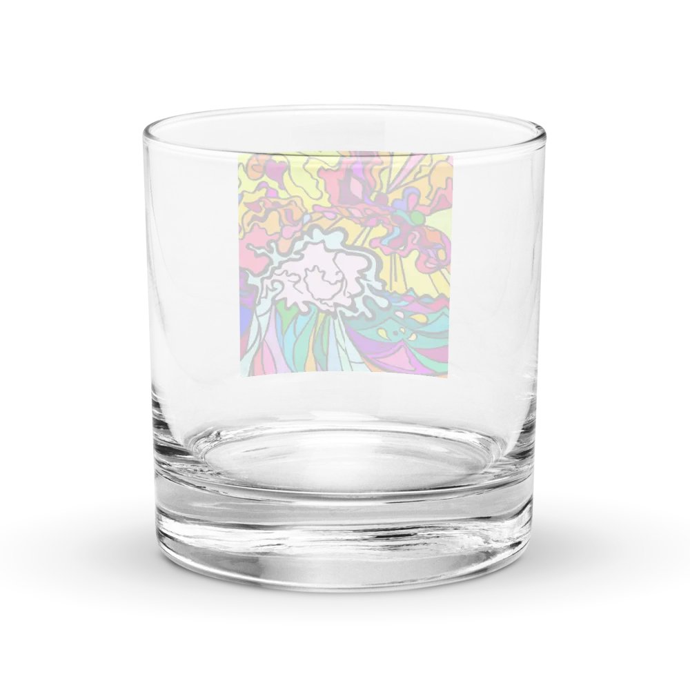 Vibrant Swirls Rocks Glass - Wave at Sunset product image (4)