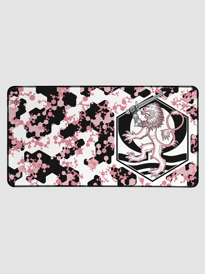 Desk Mat 15.5" x 31.5" Hexagon Camo, Lion, Pink product image (1)