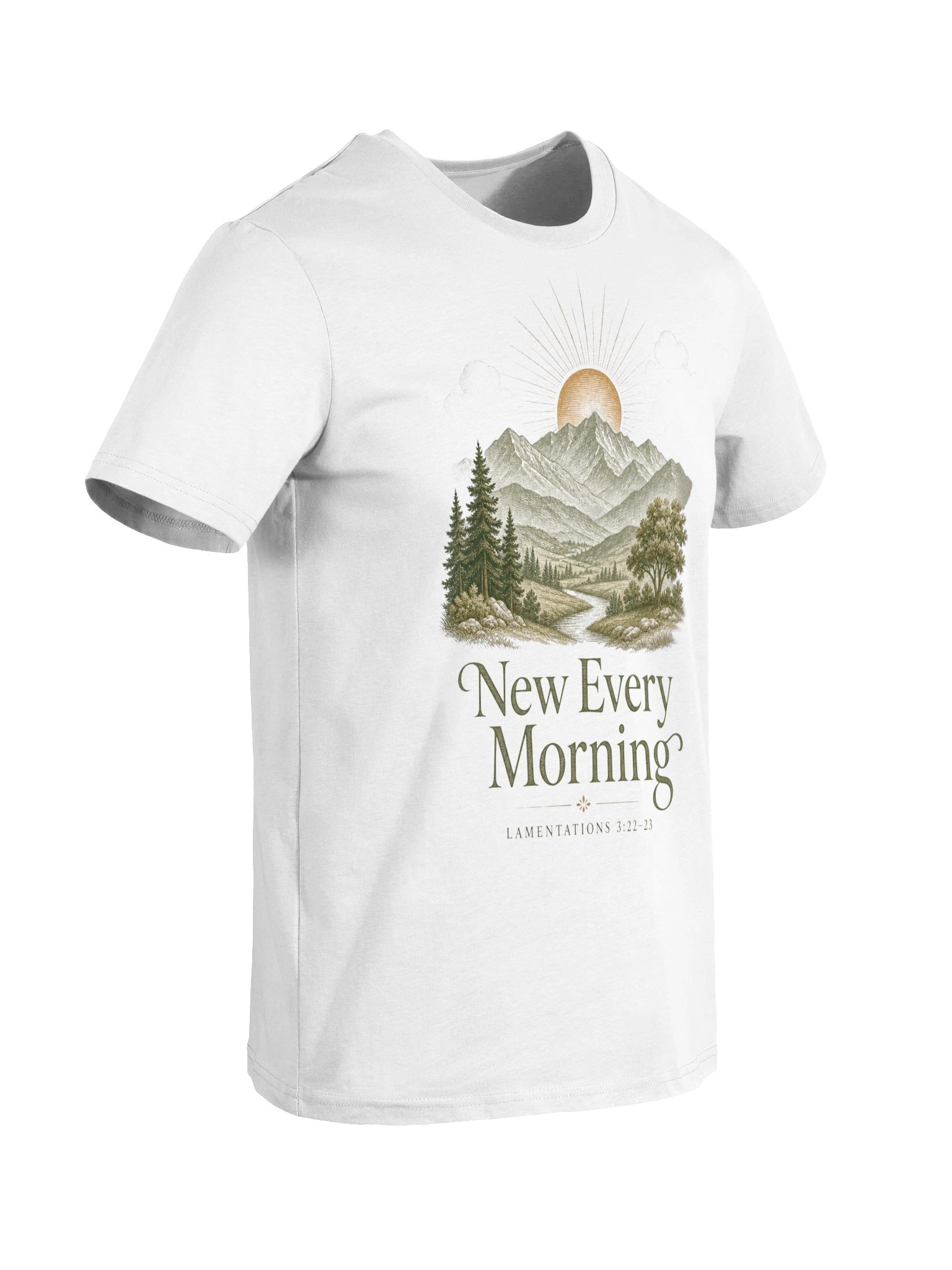 Lamentations 3:22-23 Christian Organic Cotton T-shirt product image (12)