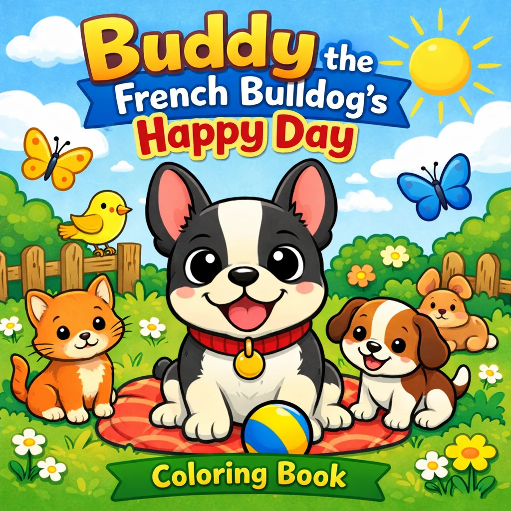 Buddy the French Bulldog’s Happy Day Coloring Book product image (1)