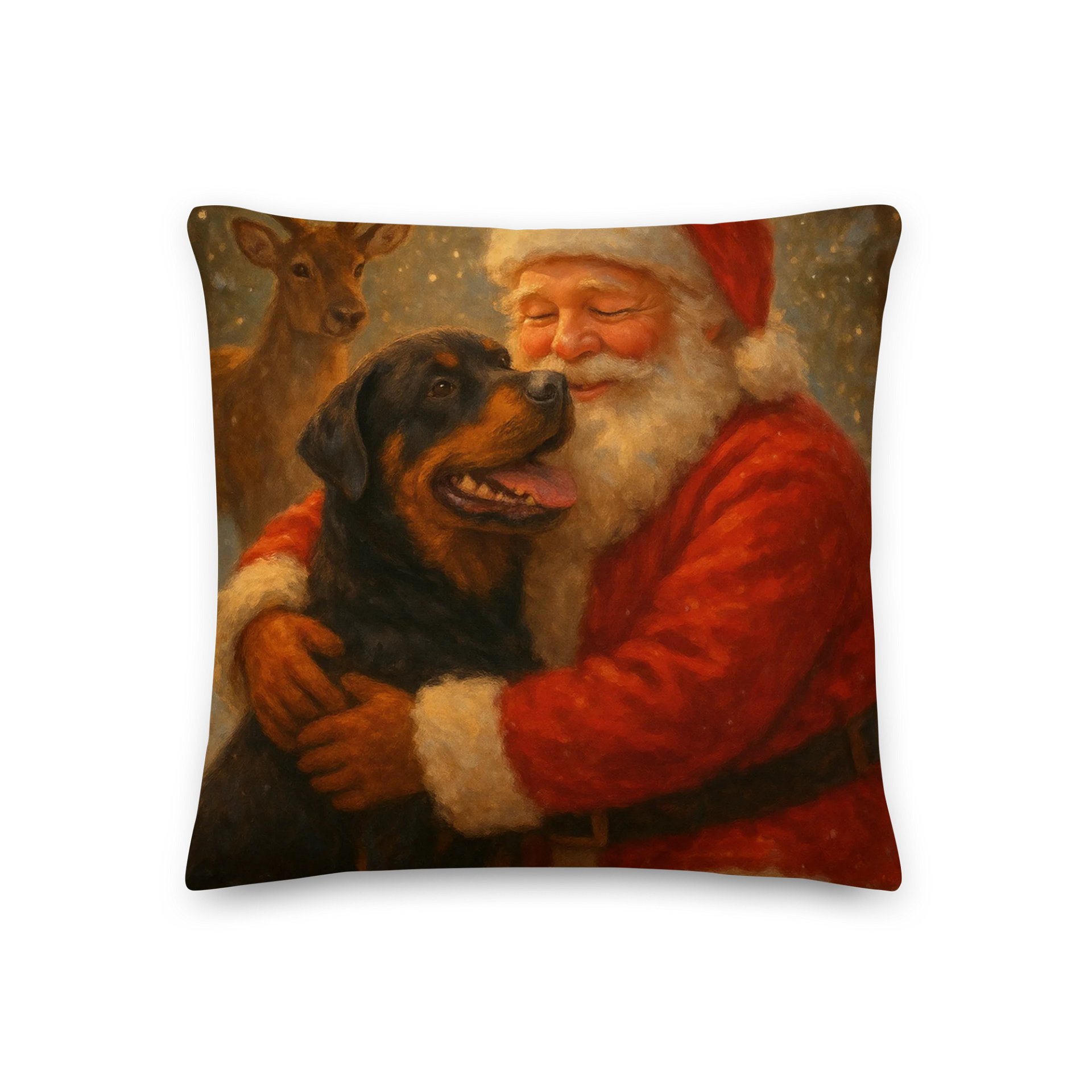 Rottweiler & Santa Premium Pillow product image (3)