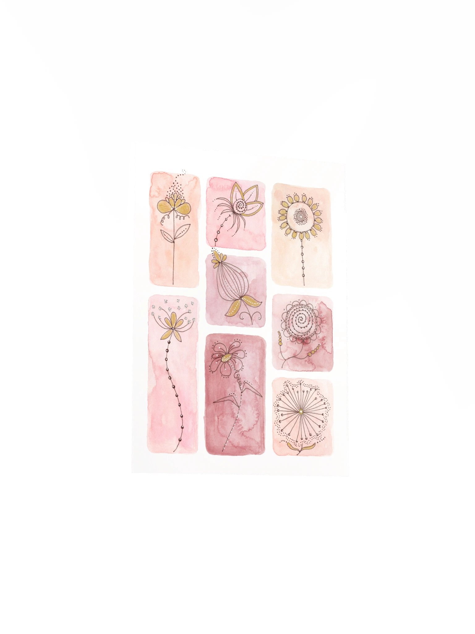 Whimsical Flower Doodle Poster 1 product image (25)