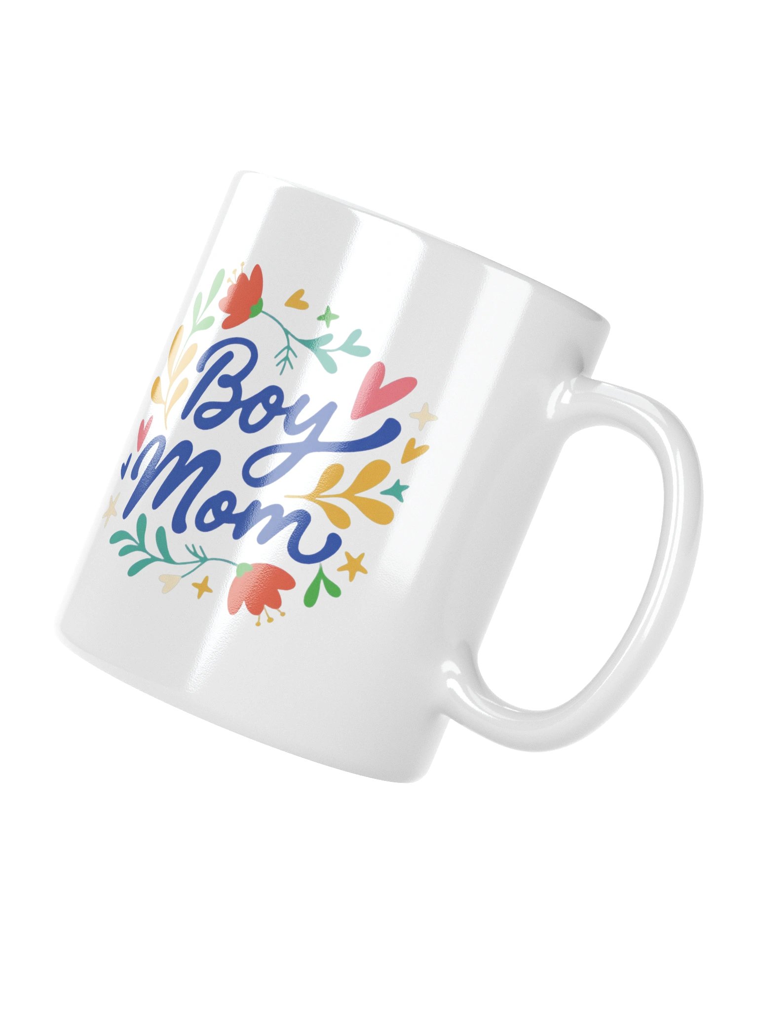 Cute Boy Mom Floral Coffee Mug product image (4)
