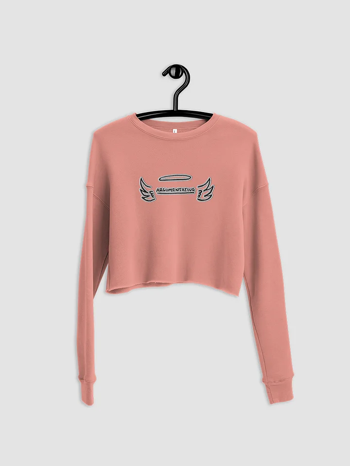 ANGELIC (bubble design) embroidered Fleece Crop Sweatshirt product image (1)