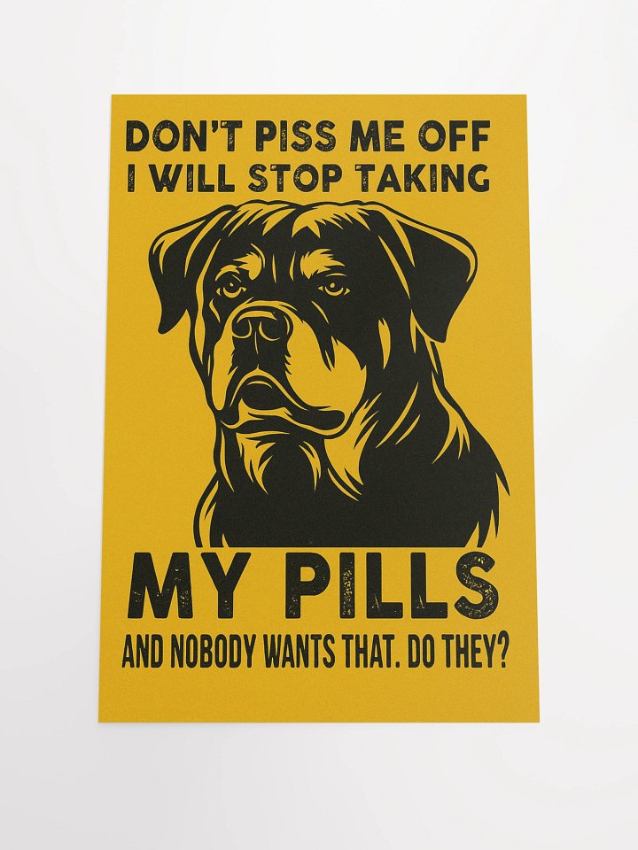 Rottweiler Pill Reminder Poster product image (3)