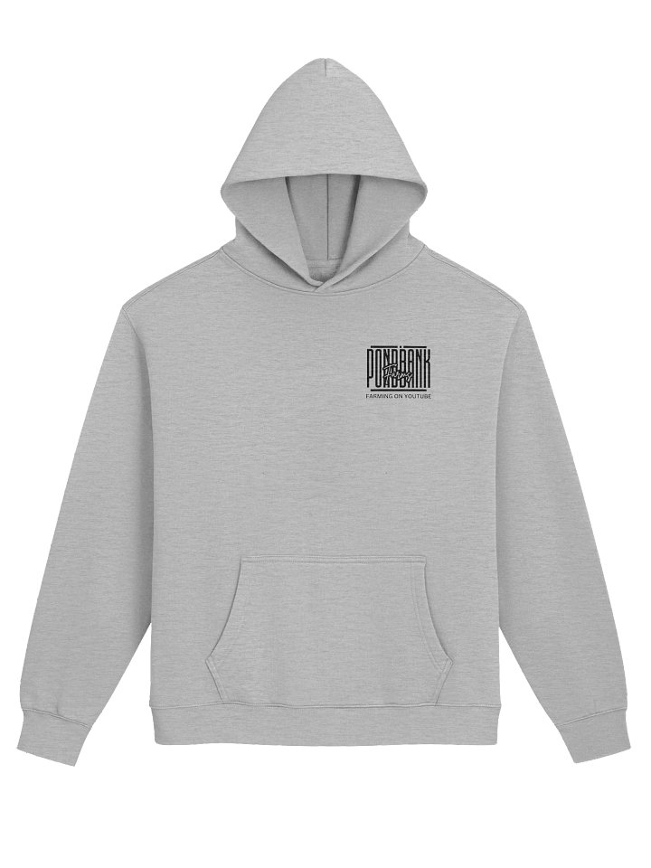 White Hoodie with black logo product image (1)
