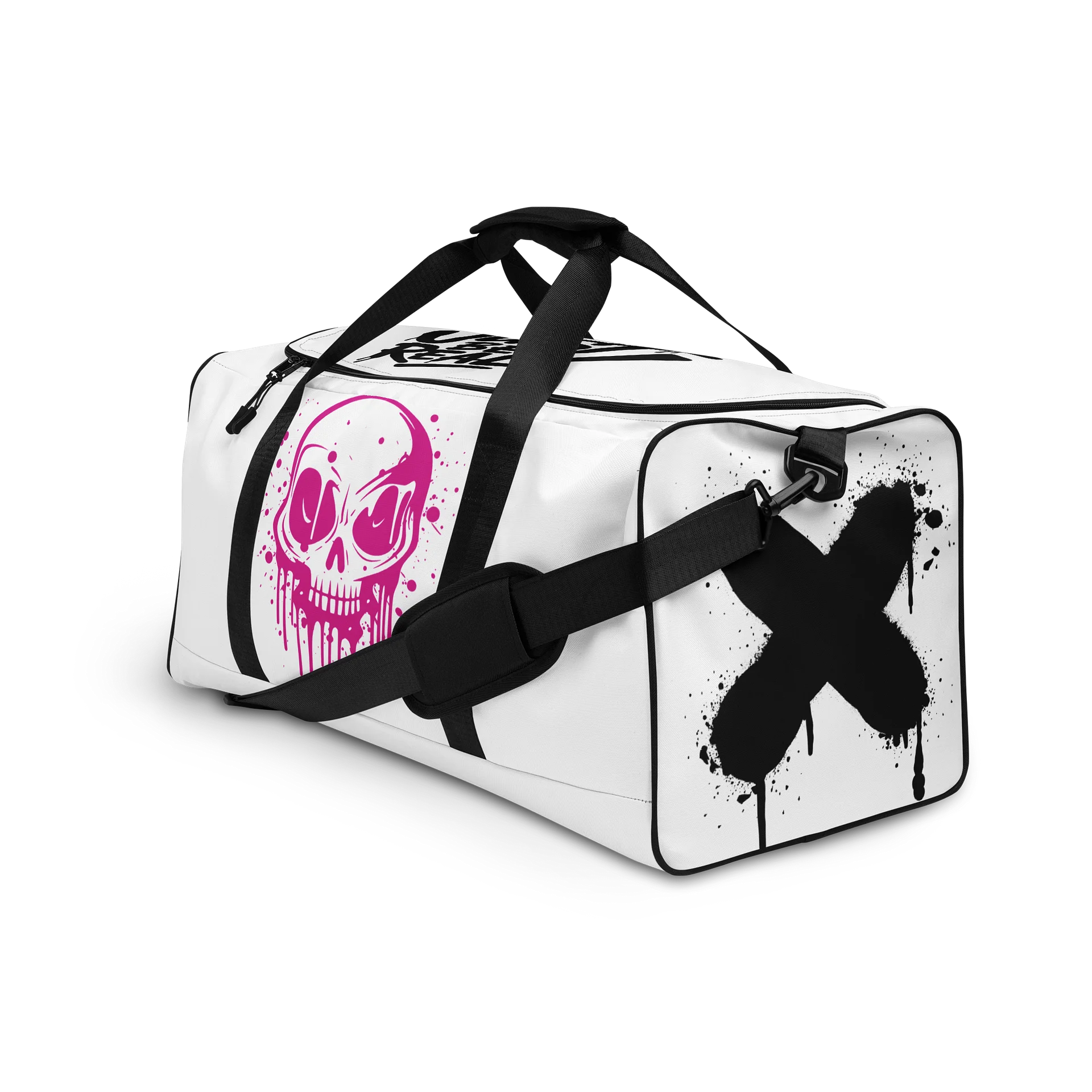 Drip Skull Duffle Bag – Gym Bag with Graffiti Skull Graphic product image (3)