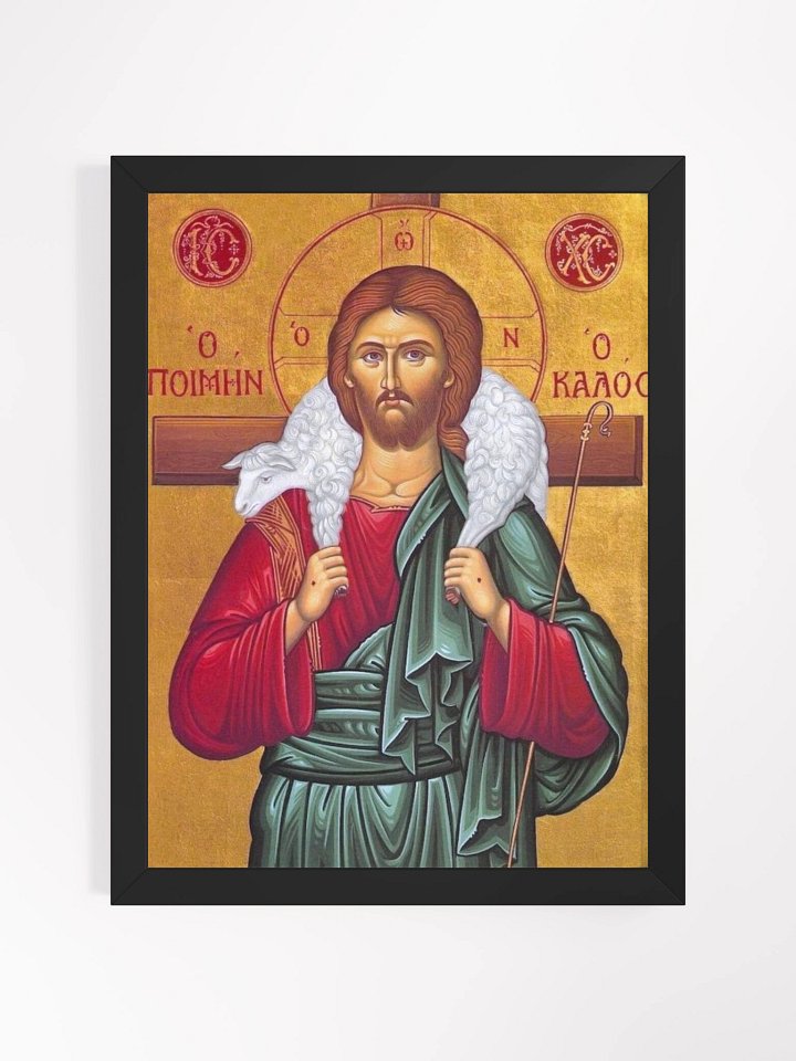 Byzantine Icon of Christ the Good Shepherd – Traditional Orthodox Christian Iconography product image (1)