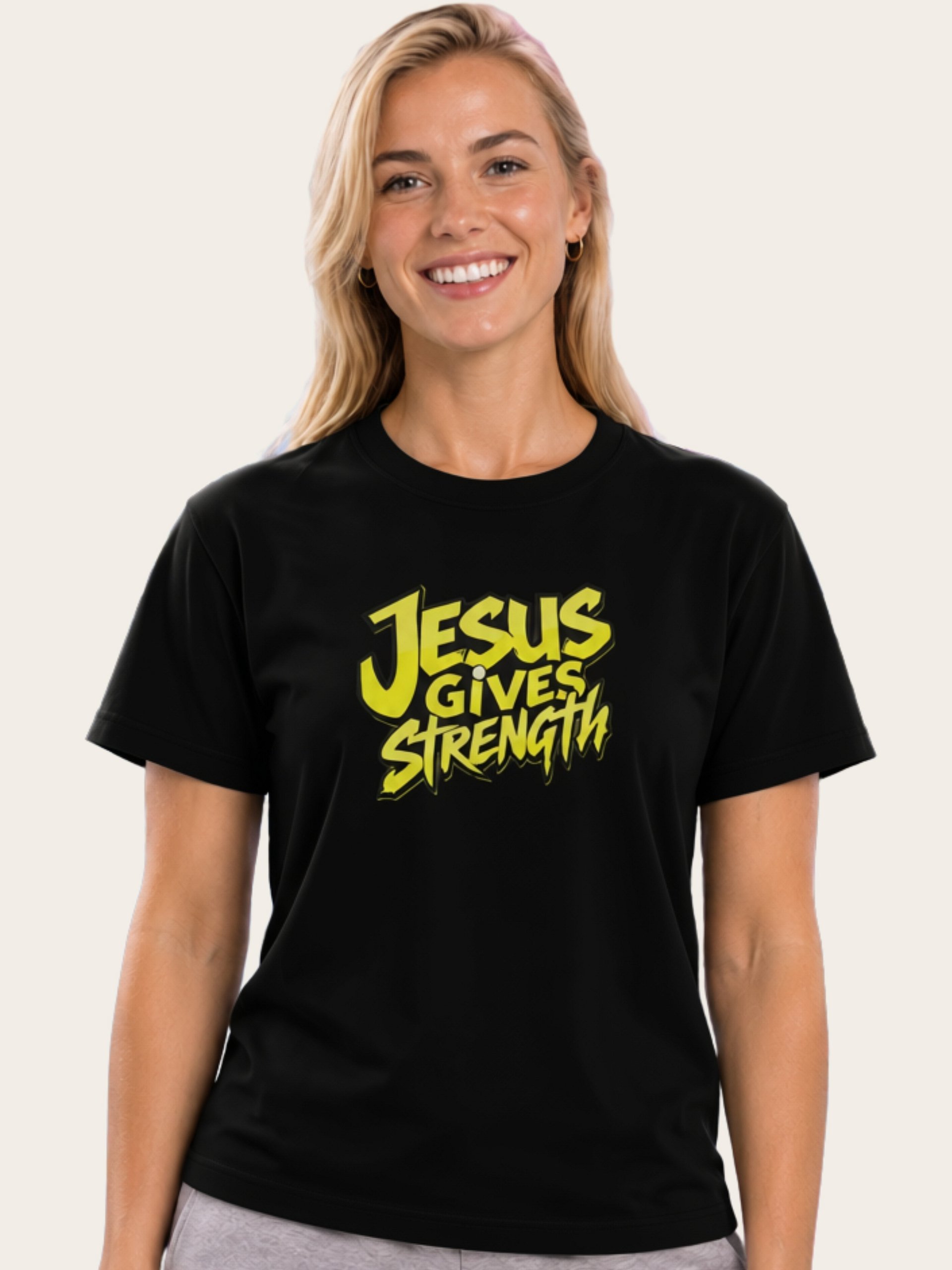Womens Christian T-shirt Jesus Gives Strength product image (1)