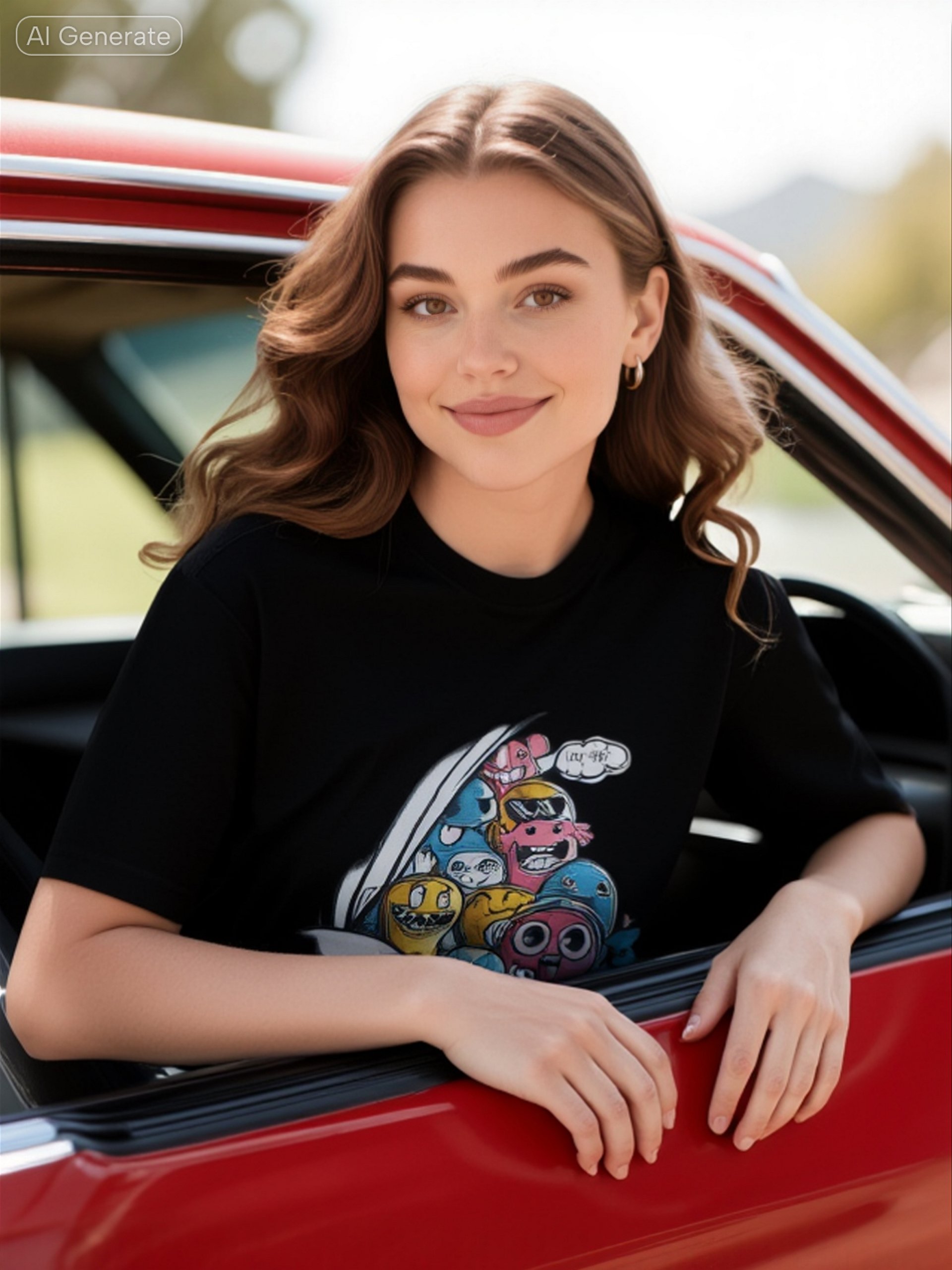Too Many Smiles, One Crazy Vibe – Funny Cartoon T-Shirt product image (3)